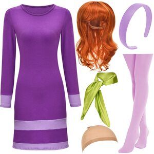 2554 Halloween Costume 2022,purple Mini Dress,purple